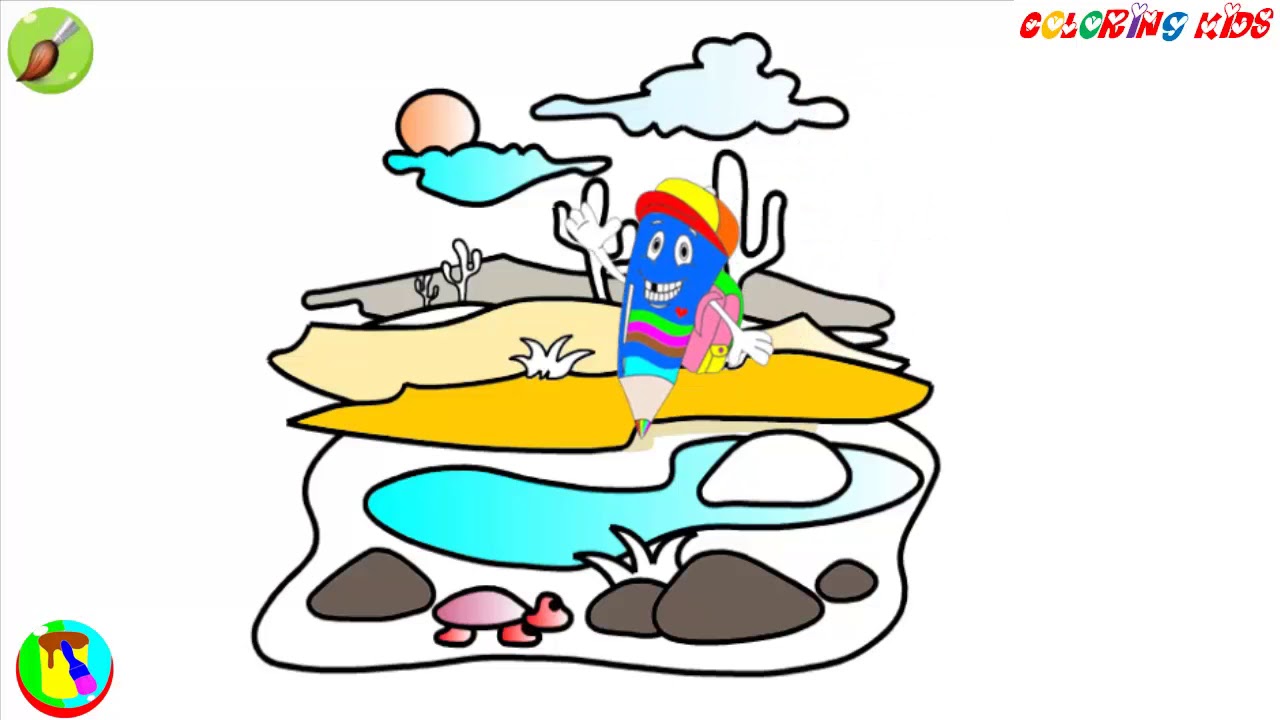 1280x720 How To Draw A Desert Landscape Step