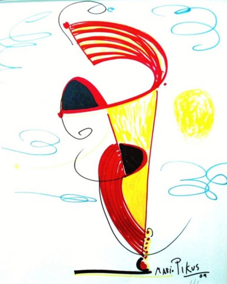 770x963 Sunny Day In The Desert Drawing