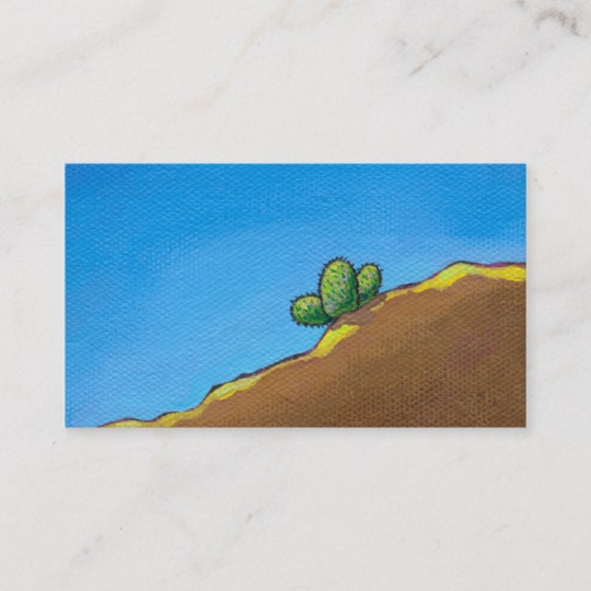 540x540 Cactus Fun Desert Landscape Art Colorful Painting Business Card