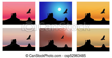 450x233 Landscape Backgrounds Western Desert Rocks Flying Eagle