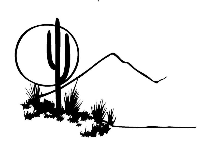 794x611 landscape with moonlight desert and cactus flonz clear etsy
