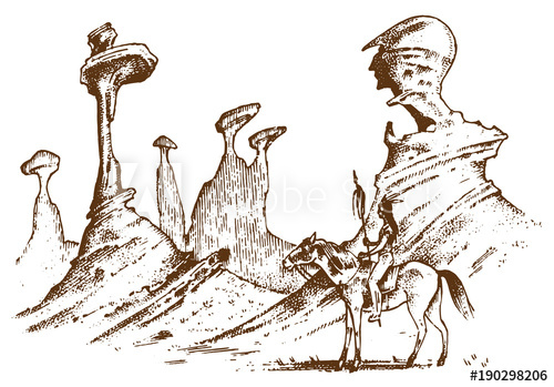 500x349 National American Indian Riding Horse With Spear In Hand