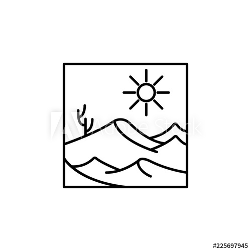 500x500 Desert Outline Icon Element Of Landscape Outline Icon For Mobile