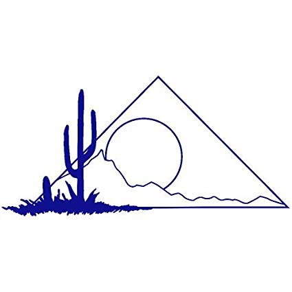 425x425 Desert Scene Decal Sticker