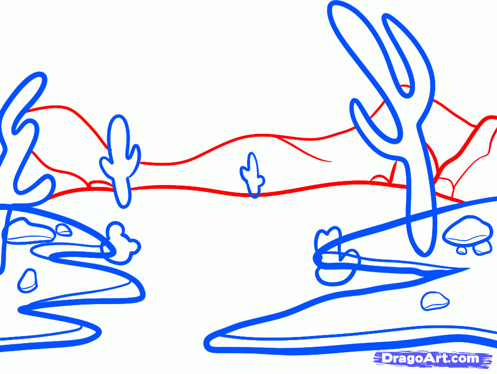 980x738 How To Draw Deserts, Step