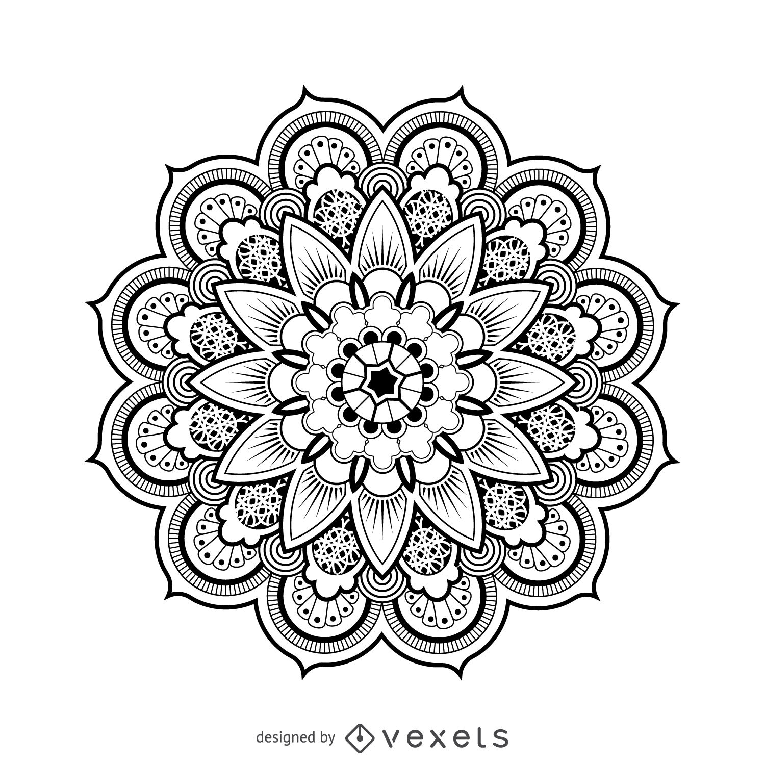 1500x1500 Mandala Design Drawing