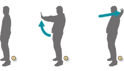 408x232 designer drawing documenting an arm swipe interaction