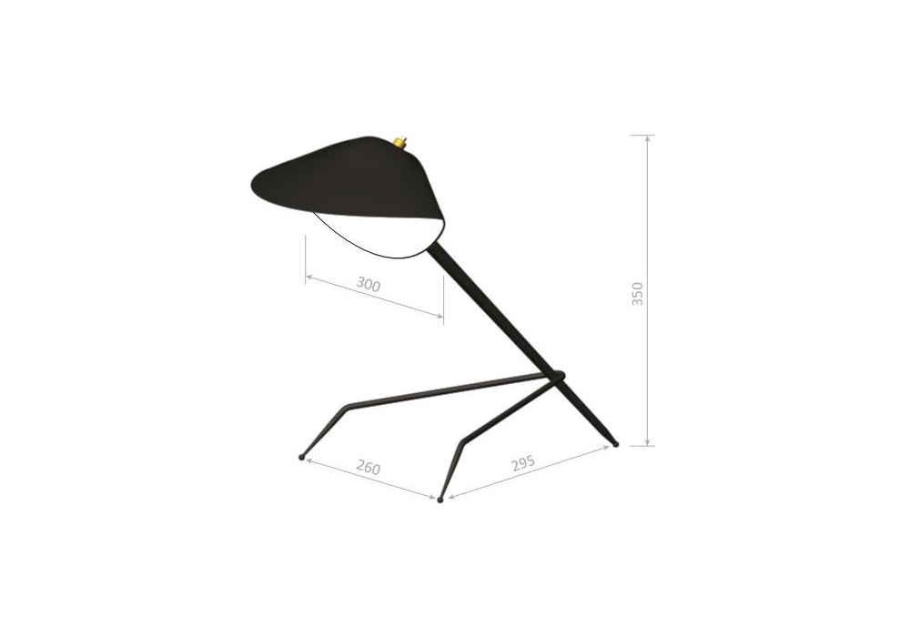 1000x700 Desk Lamp Tripod Serge Mouille