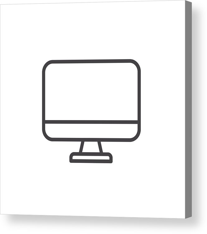 666x750 Desktop Computer Line Icon Acrylic Print
