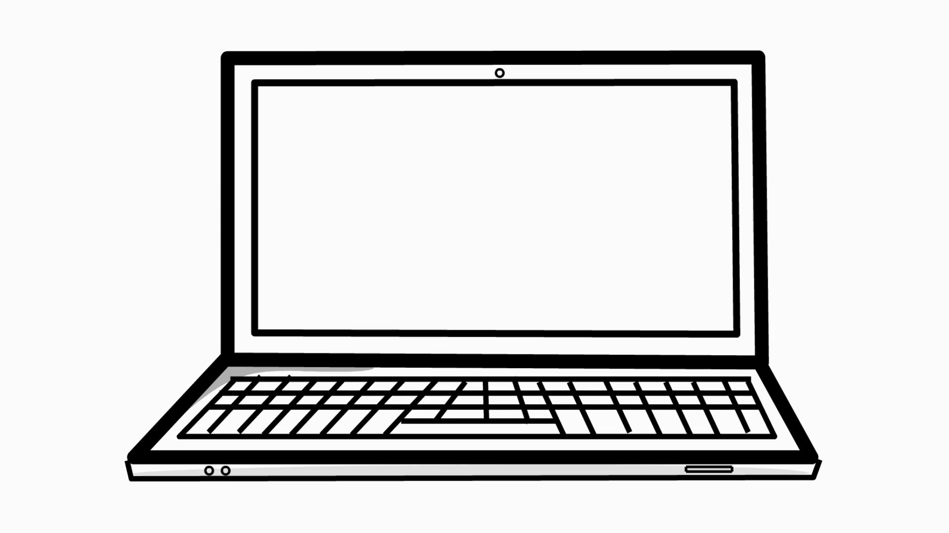 1920x1080 Chat On Desktop Computer Line Drawing Illustration Animation