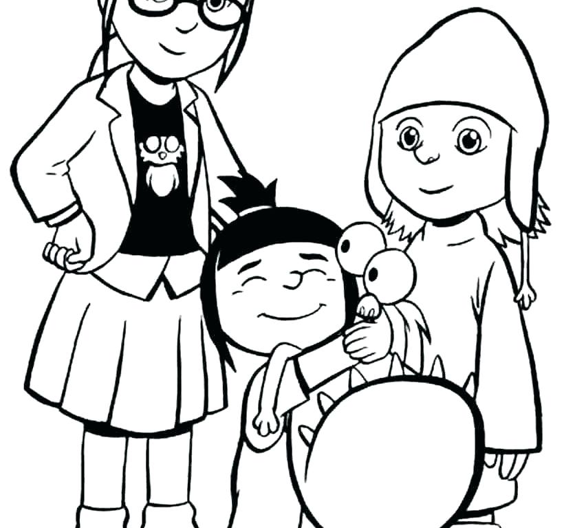 817x768 Coloring Pages Despicable Me