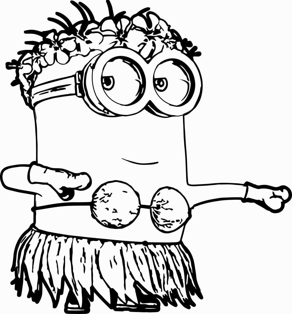 1024x1102 Despicable Me Coloring Pages Beautiful Minion Girl Drawing