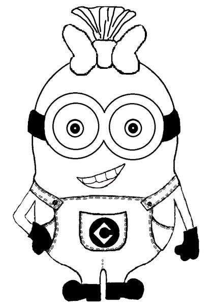 421x600 Girl Minions New Free Minion Coloring Pages Best Despicable Me