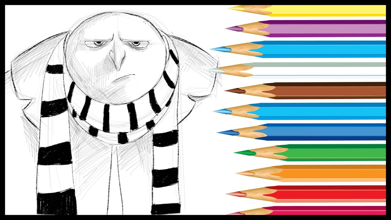 1280x720 How To Draw Gru From Despicable Me