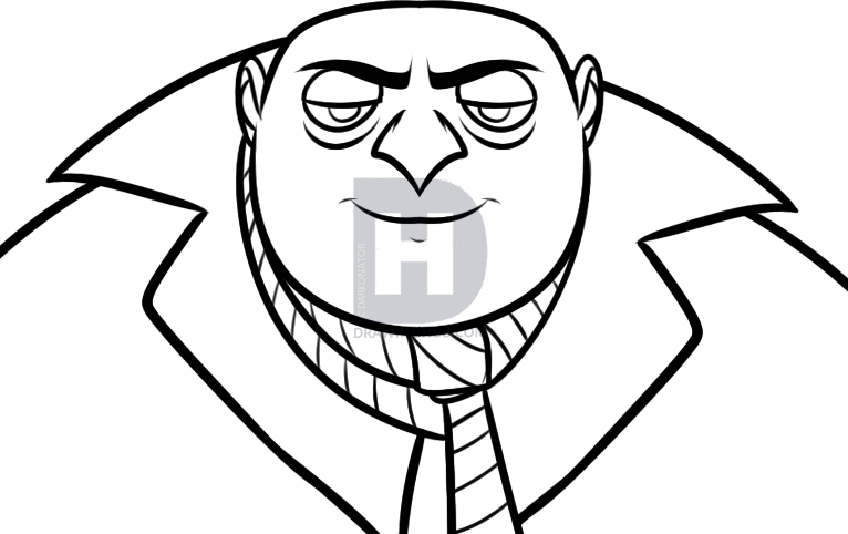 766x482 How To Draw Gru Easy, Step