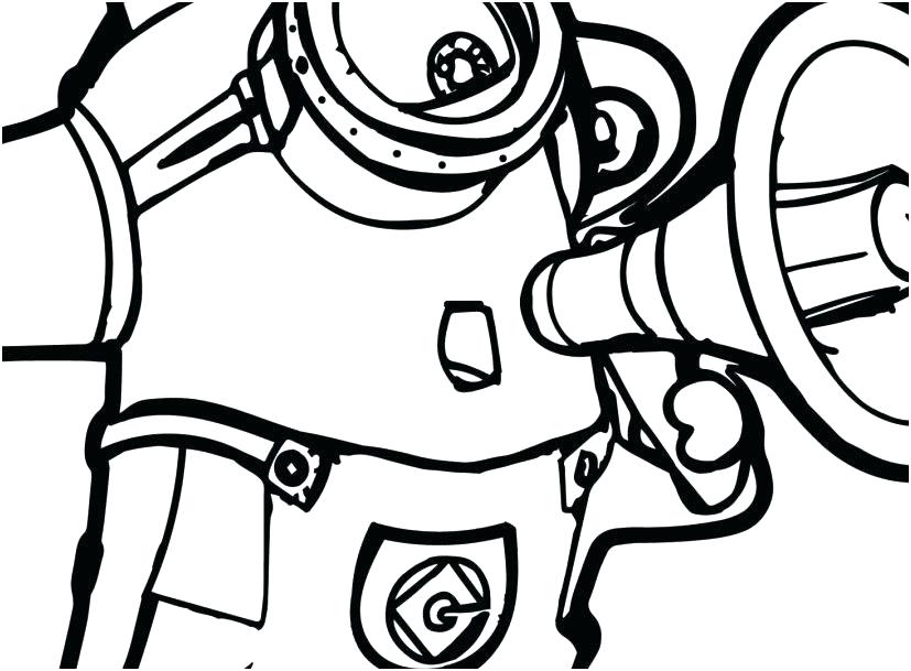 827x609 Minion Coloring Pages Kevin Outline Drawing At Free For Personal