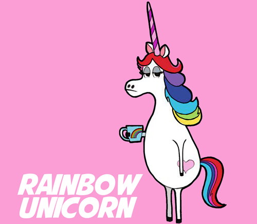 500x436 How To Draw Rainbow Unicorn From The Minions Movie Step
