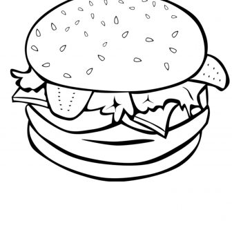 336x336 Donut Burger Drawing Chalkboard Dessert Bob's Cheeseburger Carmi