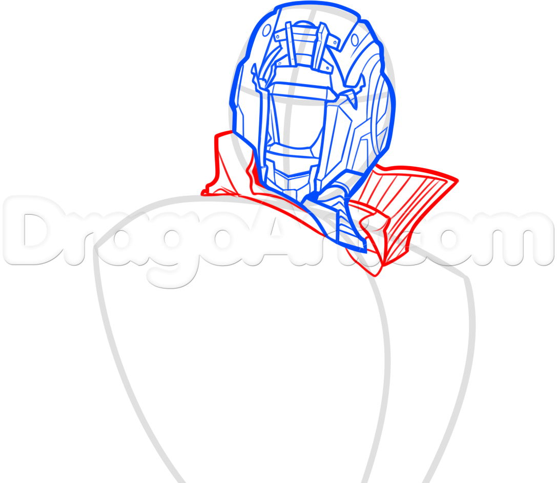 1087x942 How To Draw A Warlock From Destiny, Step