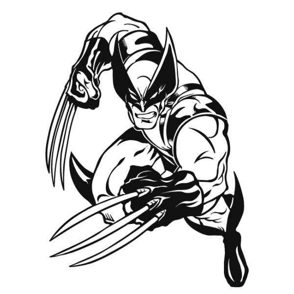 600x600 Drawing Wolverine Retro Transparent Png Clipart Free Download