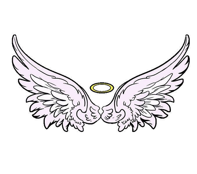 678x600 Amazing Angel Wings Drawing Detailed Angel Wings Drawing