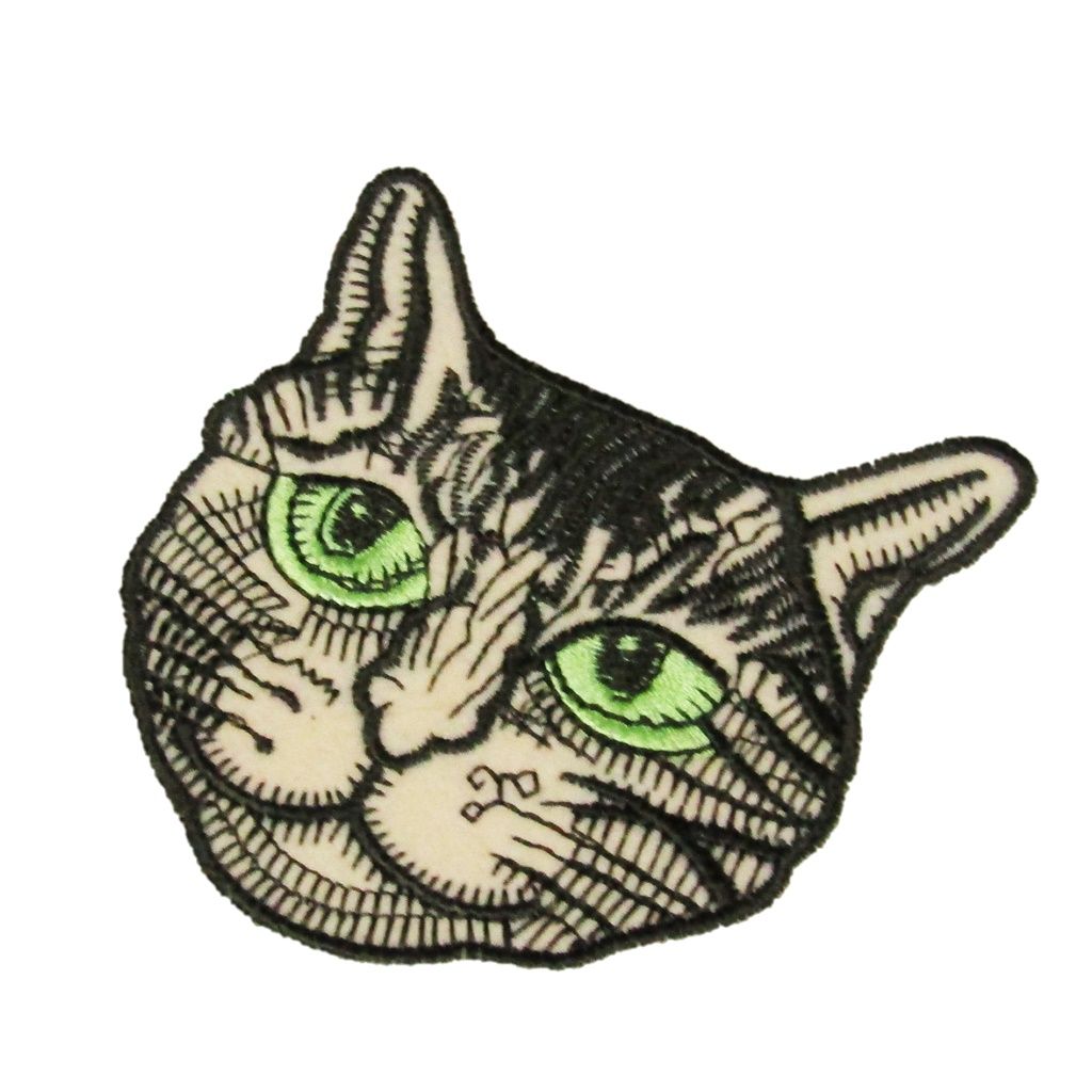 1024x1024 cat face iron on patch highly detailed quality kids cats pet motif