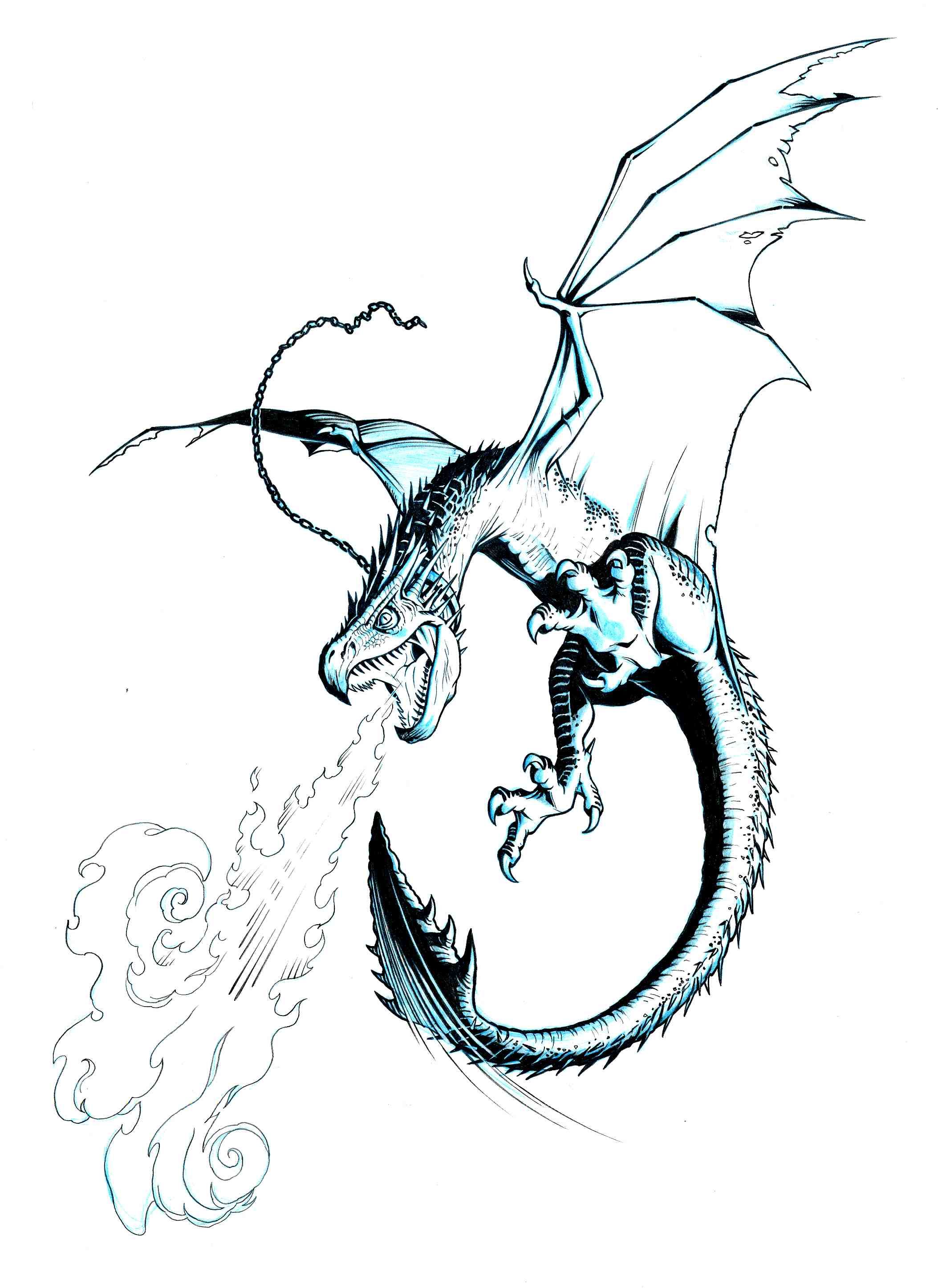 2107x2893 Hungarian Horntail Fire