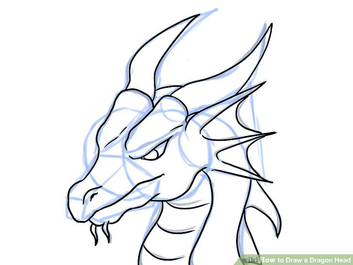 728x546 How To Draw A Dragon Head