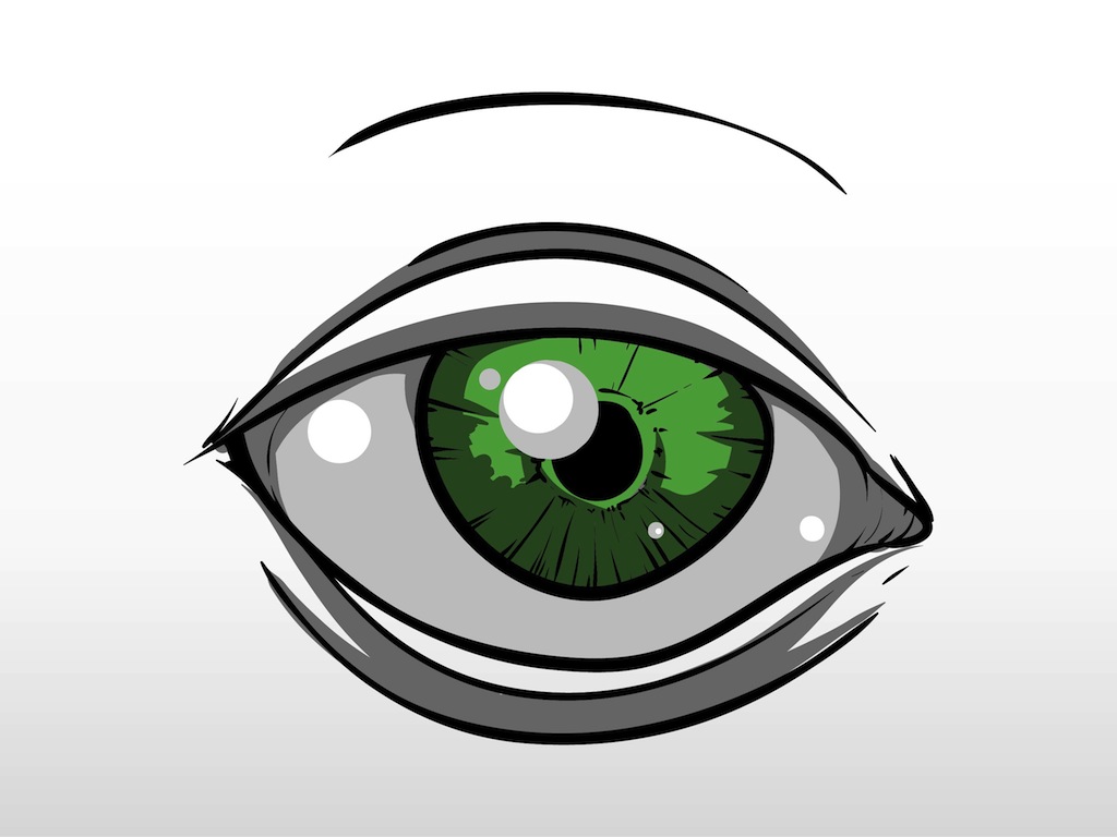 1024x768 Green Eye Vector Art Graphics