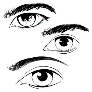 300x300 White Eye Royalty Free Vectors