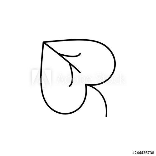 500x500 Heart Shaped Leaf Icon Element Of Valentine's Day Icon For Mobile