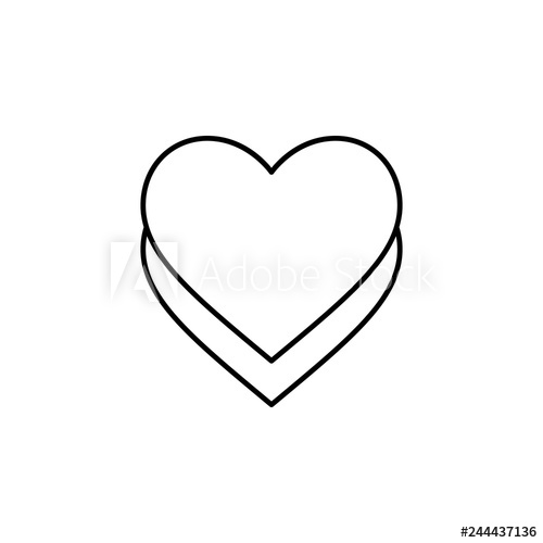 500x500 Hearts Bring To Front Icon Element Of Valentine's Day Icon