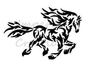 300x233 running horse detailed equine animal x stencil plastic