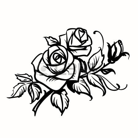 450x450 Stock Vector Tattoos Outline Drawings, Rose Outline, Drawings