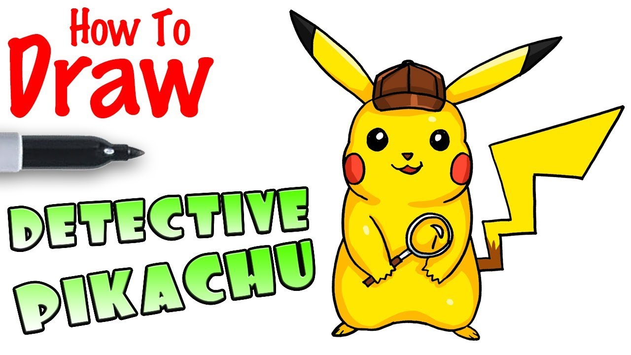 1280x720 How To Draw Detective Pikachu Pokemon