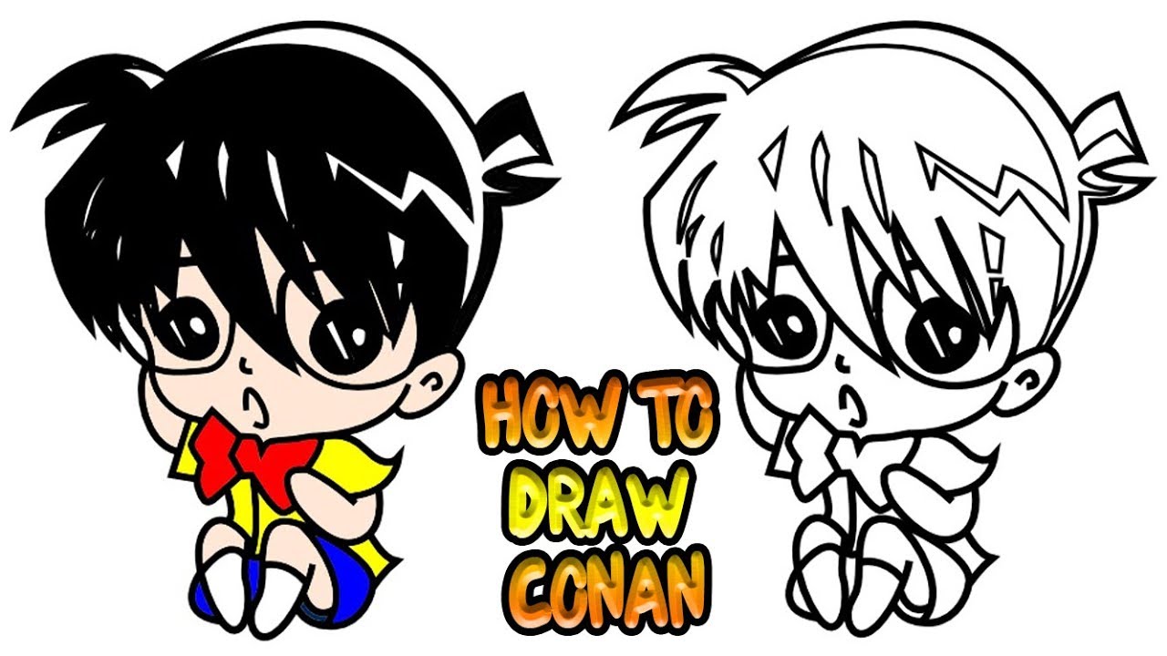 1280x720 How To Draw And Color Detective Conan Cute L Drawing