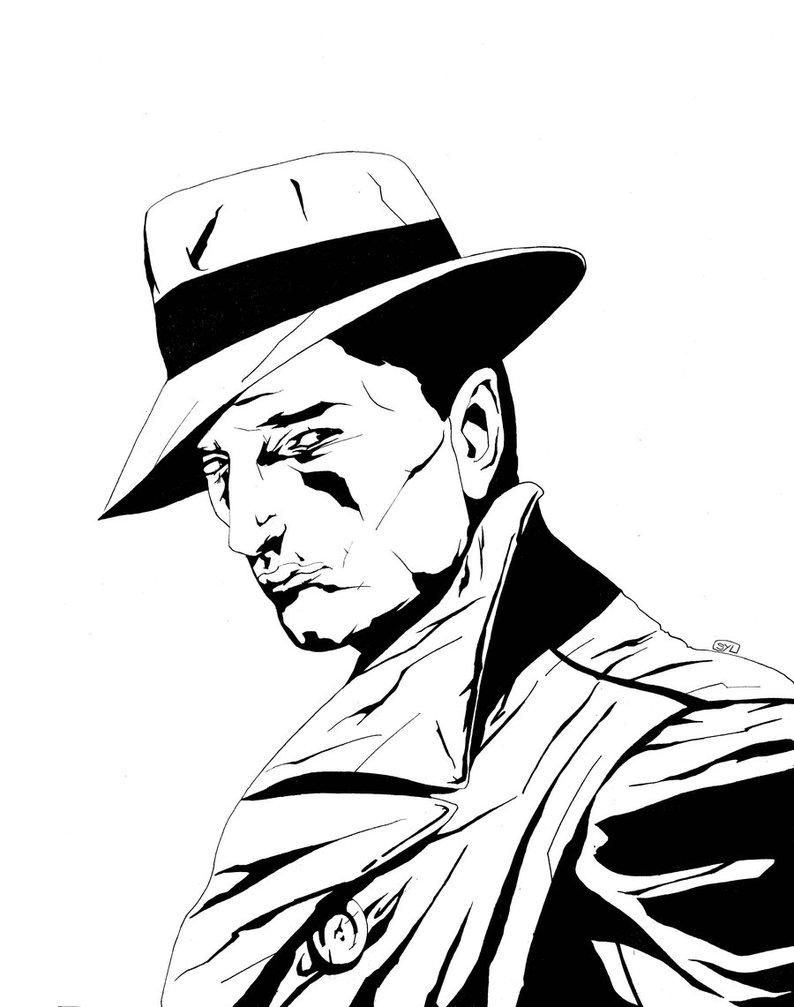 794x1007 Detective Drawing Private Eye For Free Download