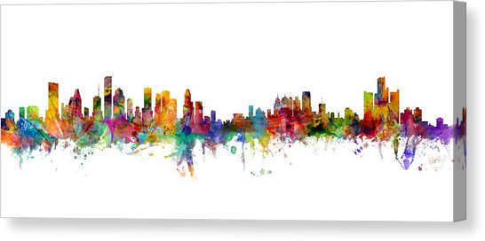 546x272 Detroit Skyline Canvas Prints Fine Art America