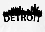 190x134 Detroit Skyline Outline Men's T Shirt Spreadshirt