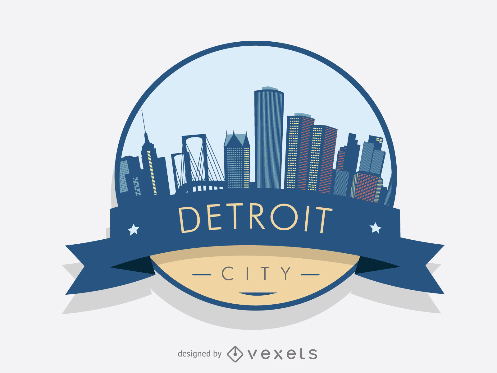 1600x1200 Detroit Badge Skyline