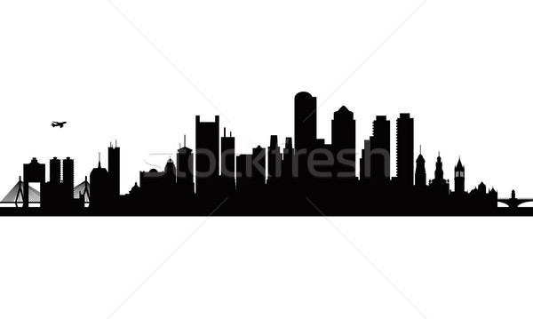 600x359 Boston City Skyline Silhouette