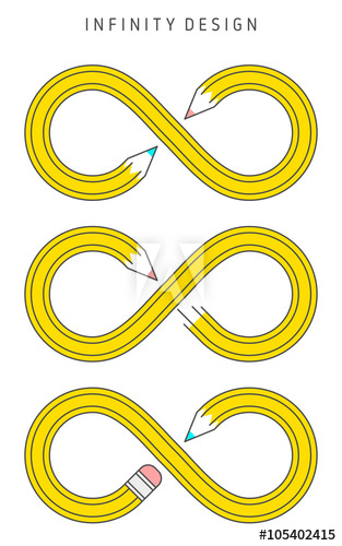 313x500 Vector Flat Line Symbol Set Of Pencil Drawing As A Process