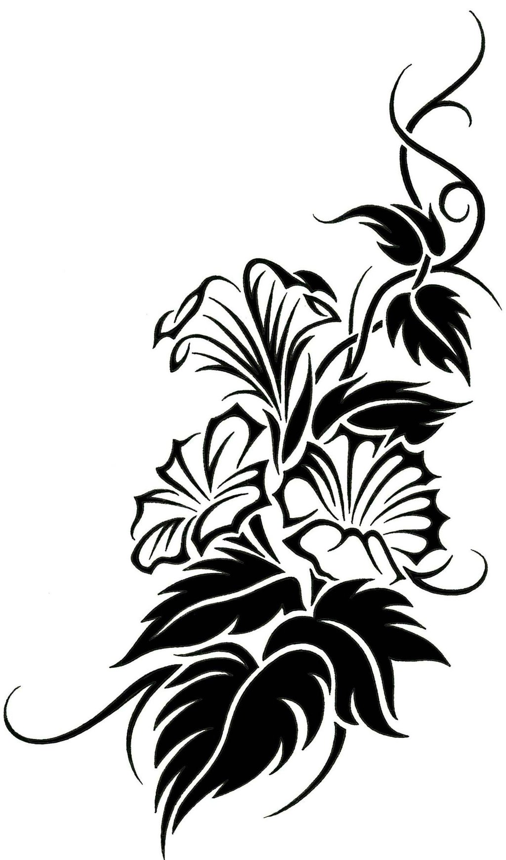 1024x1740 More Like Floral Tribal Vine Tattoo Design