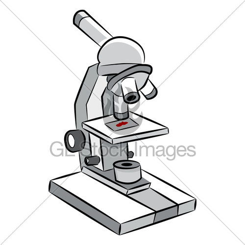 500x500 Microscope Science Device Drawing Gl Stock Images