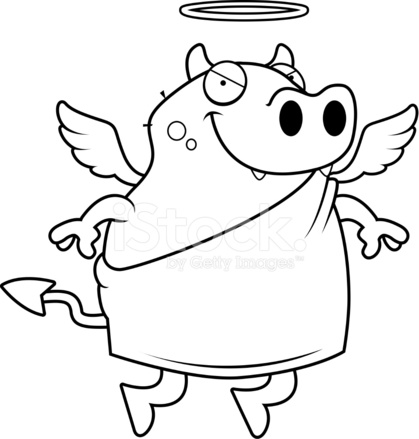 419x439 Devil Angel Stock Vector