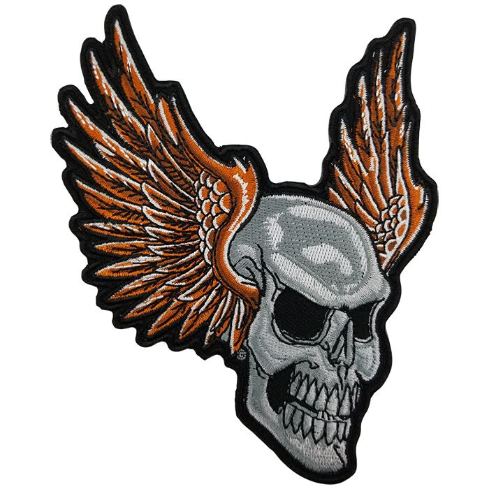 700x700 Wholesale Skull Wings Patch Devil Angel Biker Emblem