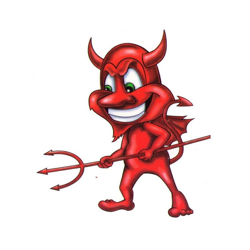 794x794 Devil Cartoon Temporary Tattoo Design Inch Etsy