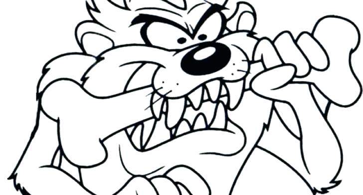 728x393 Tasmanian Devil Coloring Pages Beautiful Devil Cartoon Coloring