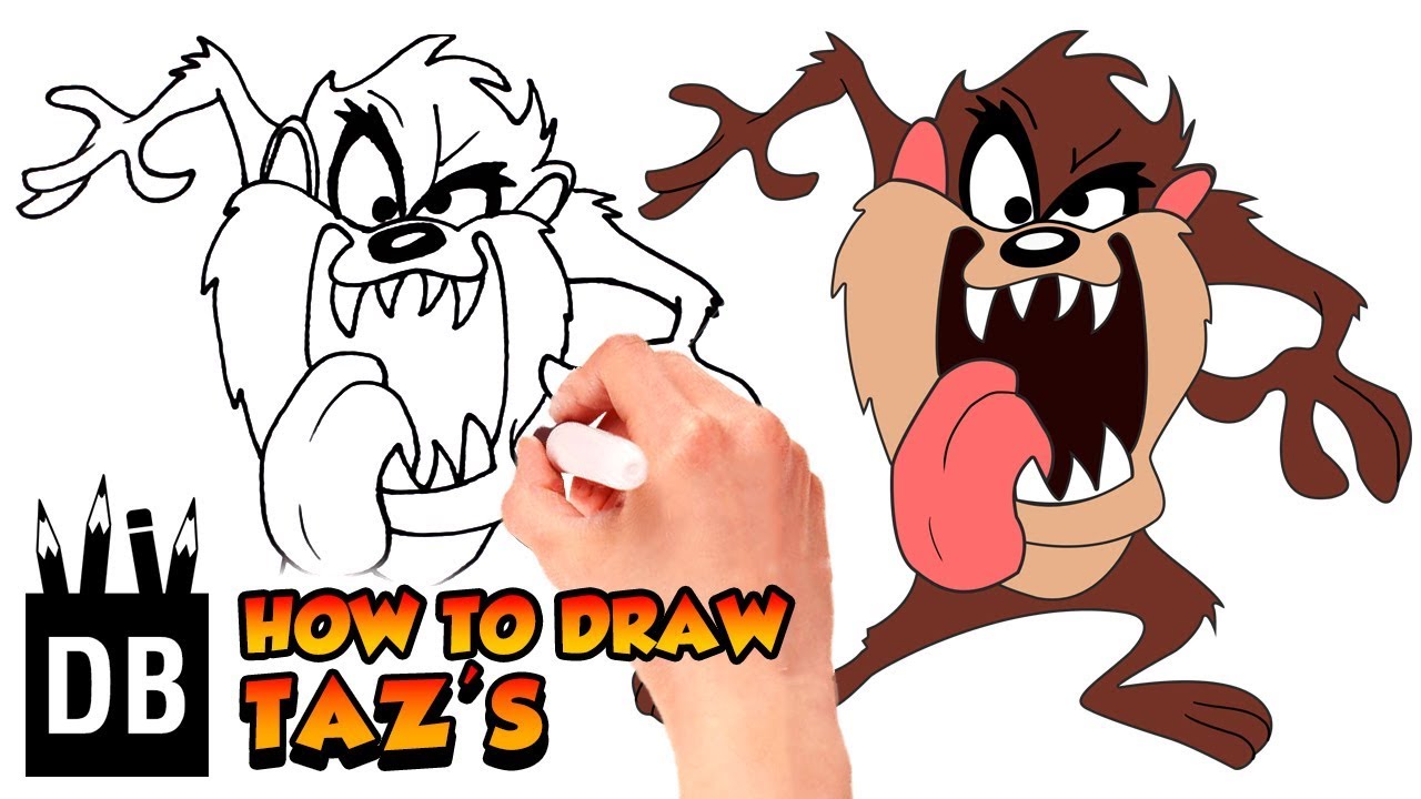 1280x720 how to draw tasmanian devil taz kids