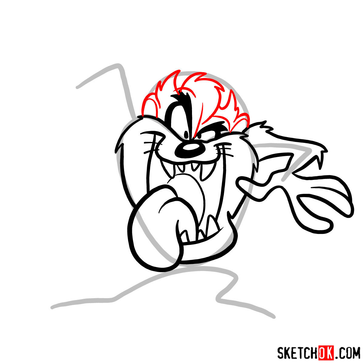 1200x1200 how to draw taz the tasmanian devil